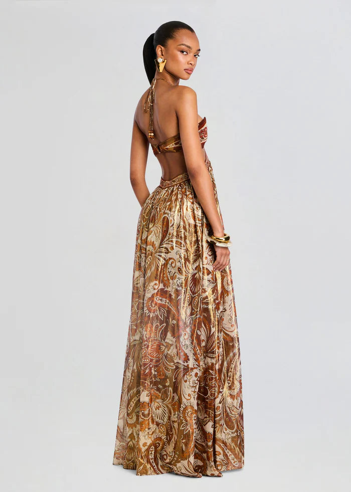 Kimmy Dress Terracotta Paisley