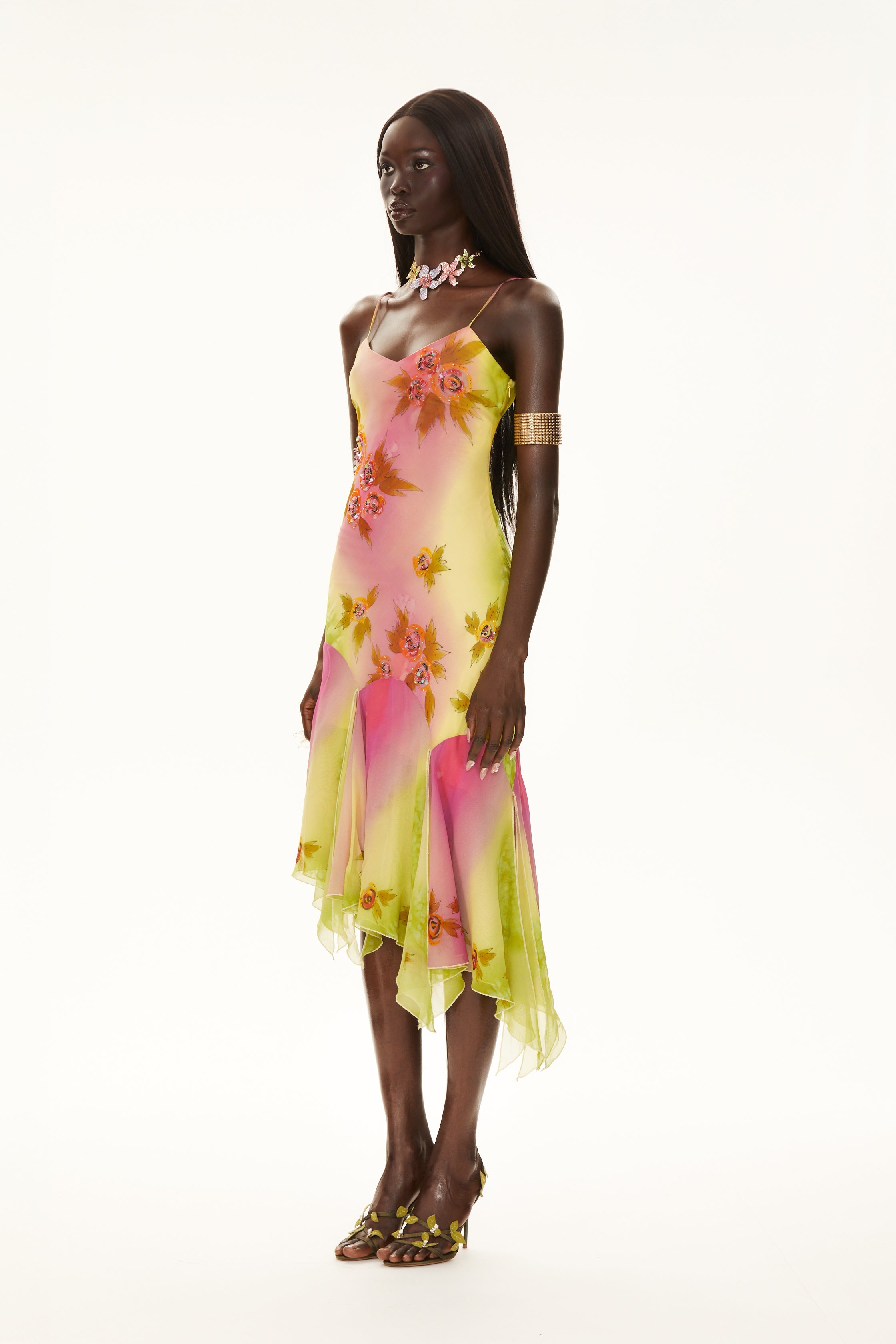 The Coral Gown with shawl