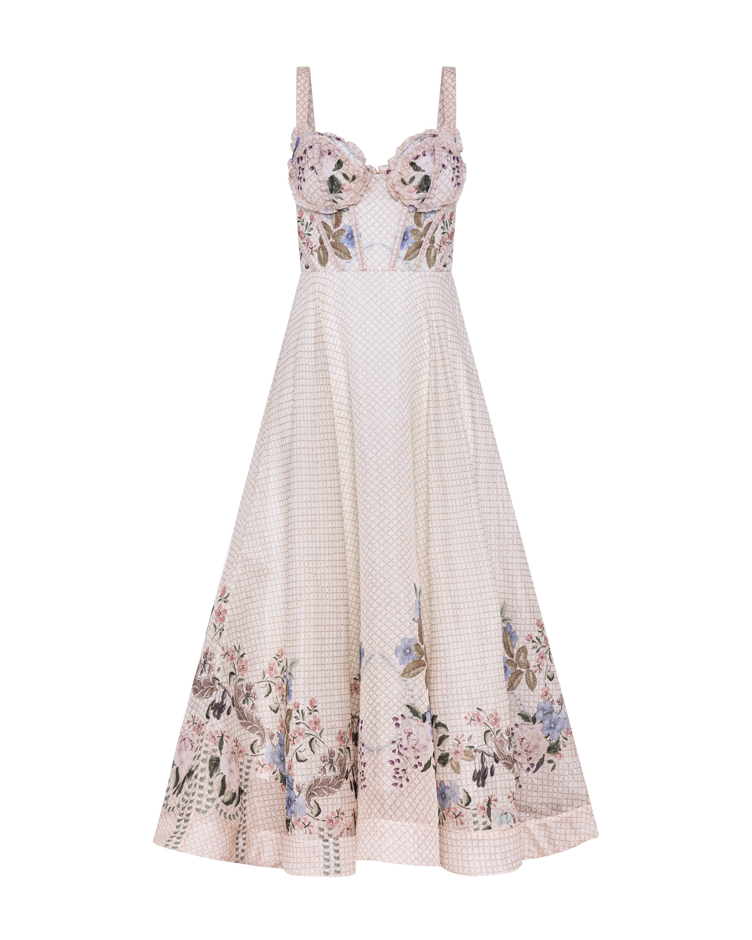 Fleuria Asymmetric Bustier Dress – Jardin