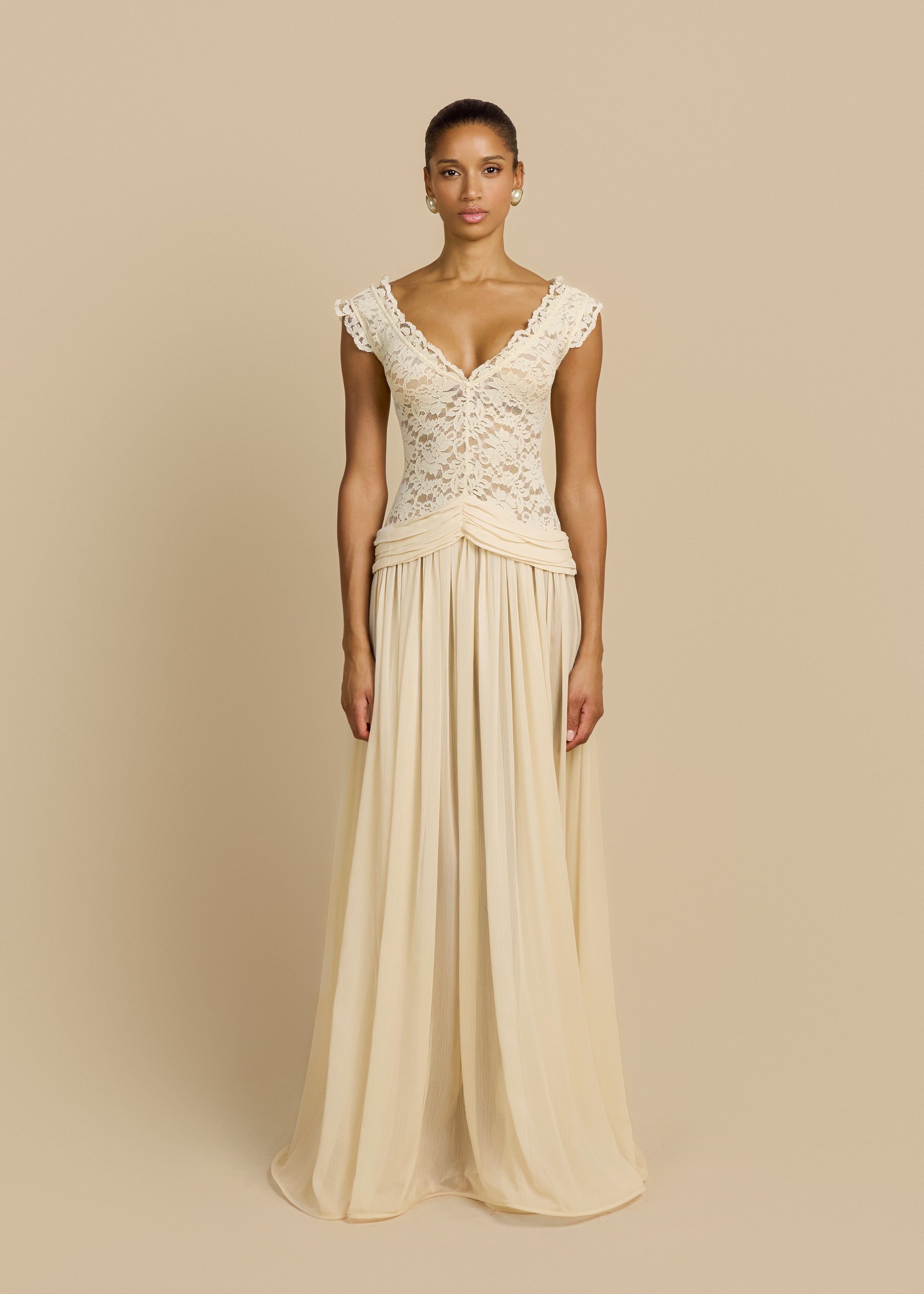 ARABELLA DRESS BEIGE 1