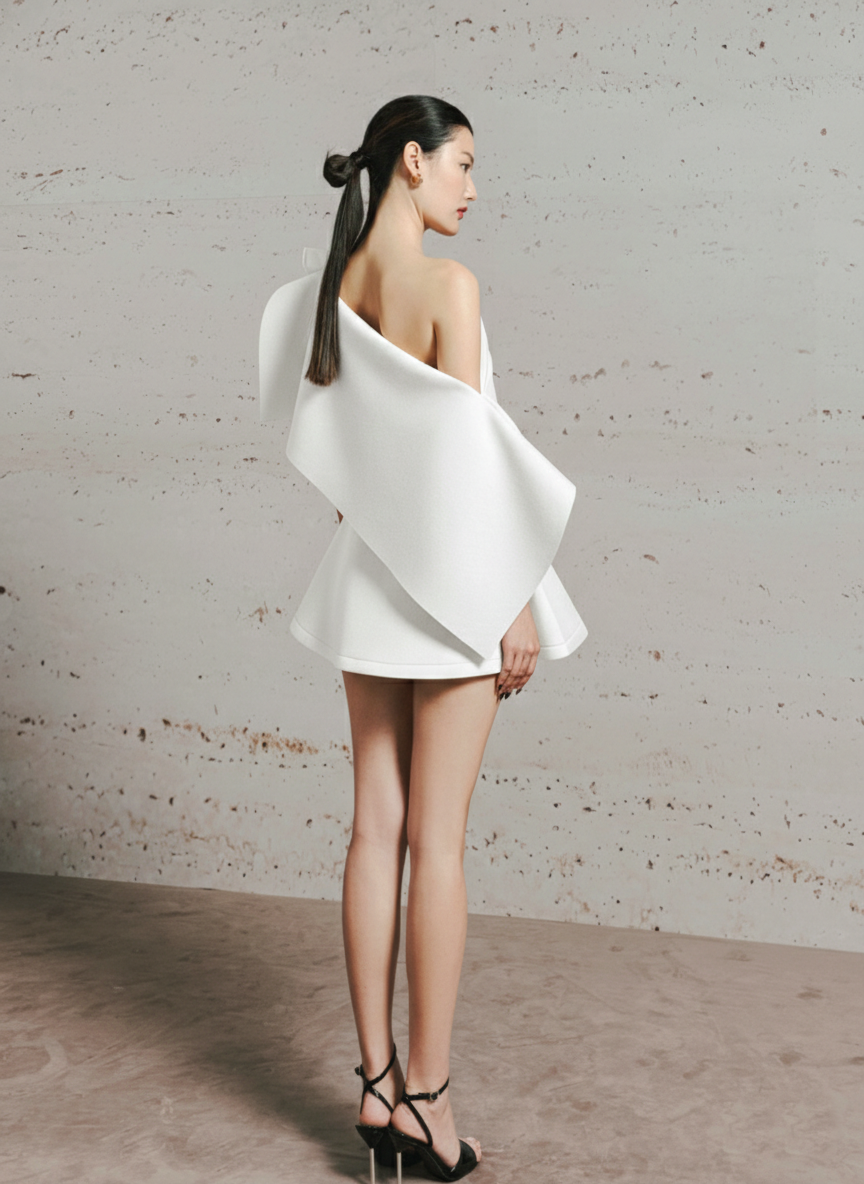 MAISIE ONE-SHOULDER MINI DRESS