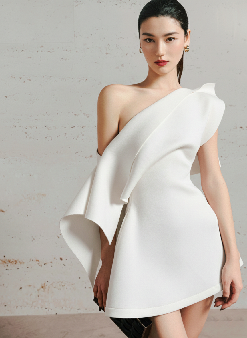 MAISIE ONE-SHOULDER MINI DRESS