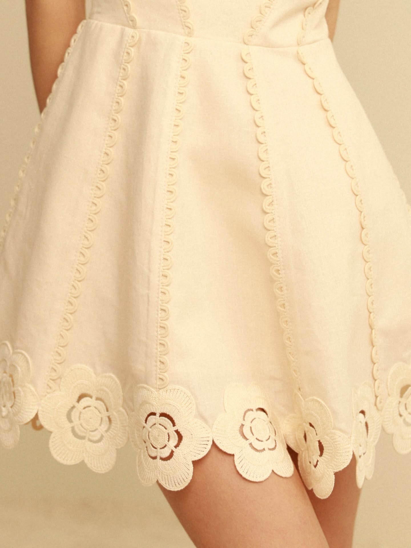 Daisy Eyelet Embroidery Cami Mini Dress