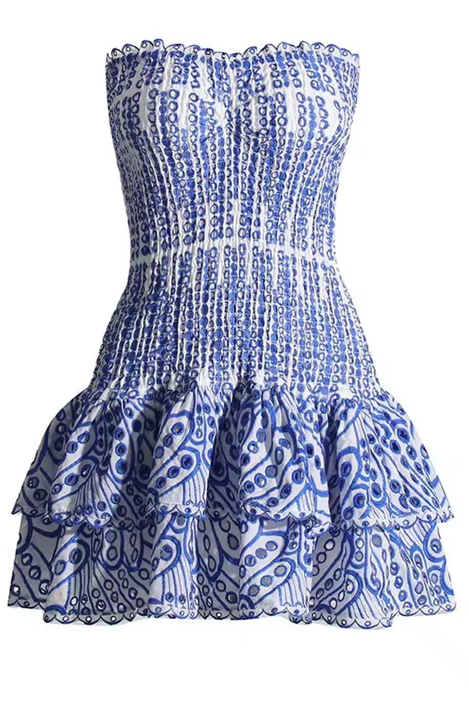 Anue Elastic Mini Dress with Ruffles