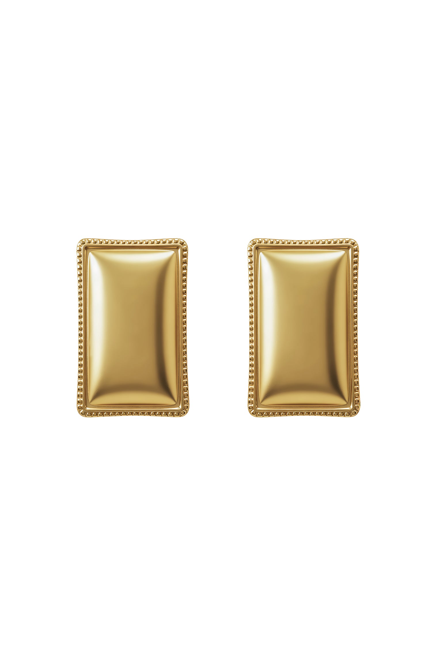 Roche Square Metal Earrings