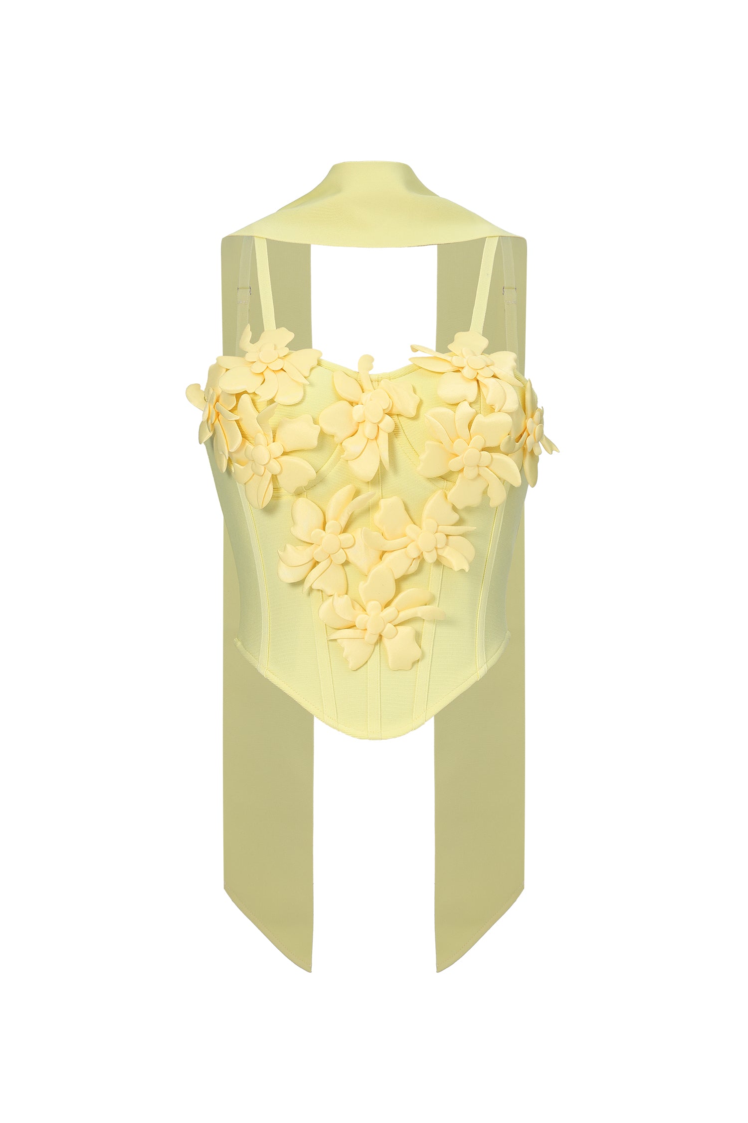 Sada Sexy Contour Flower Ribbon Bandage Top