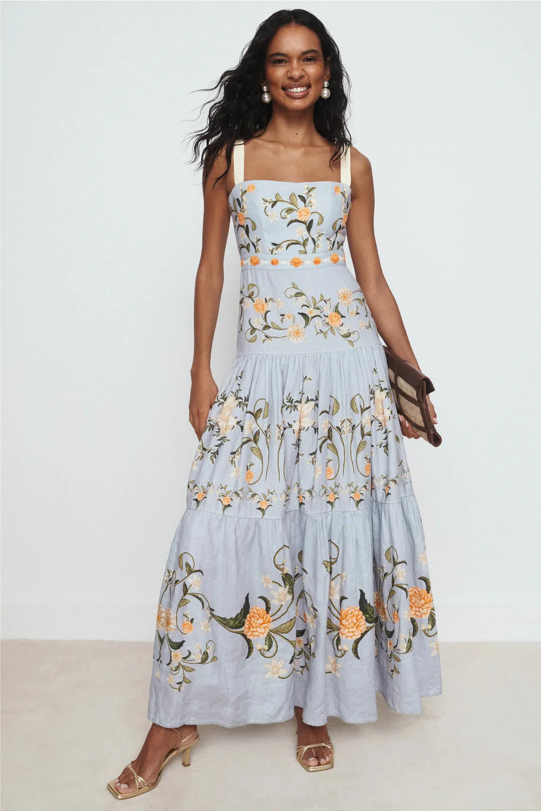Lima Valle Embroidered Gown