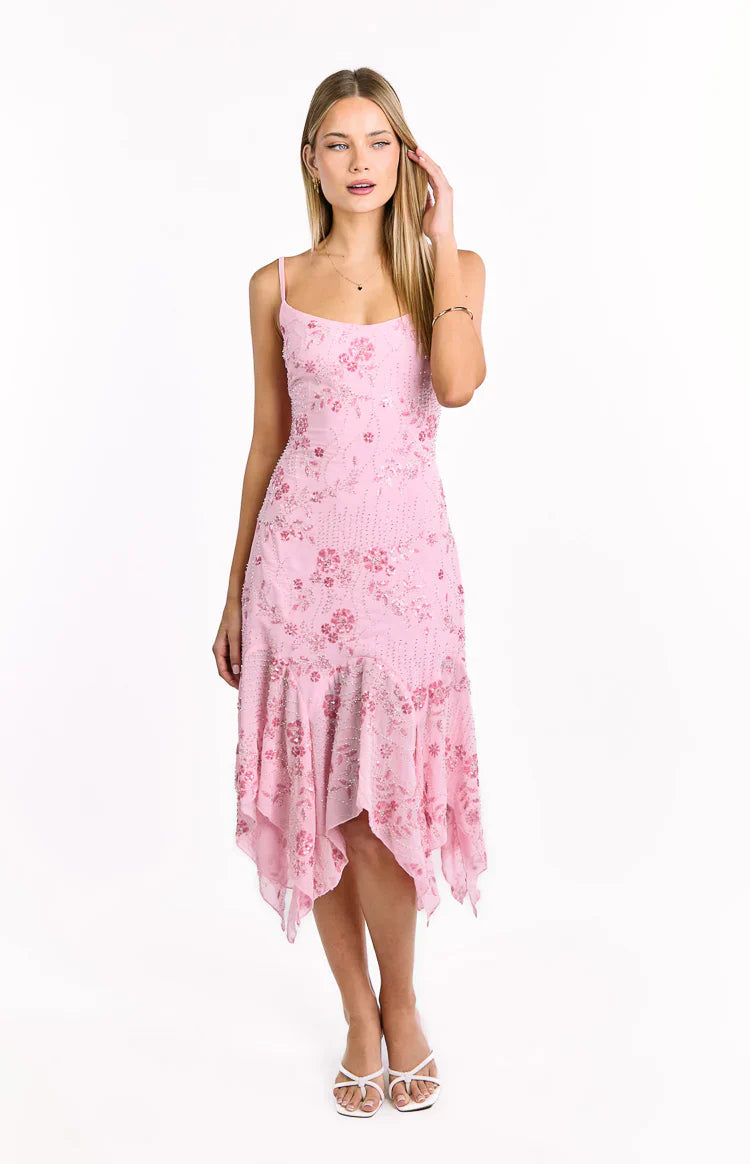 Another World Pink Sequin Midi Dress 10