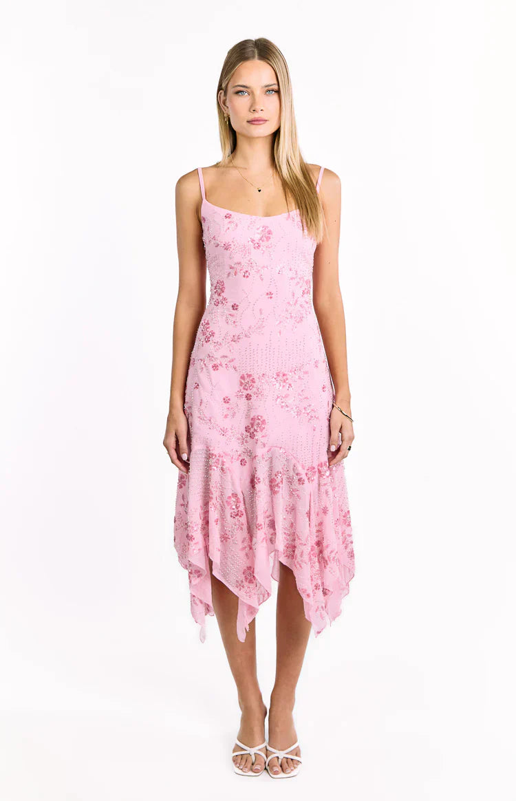 Another World Pink Sequin Midi Dress 7