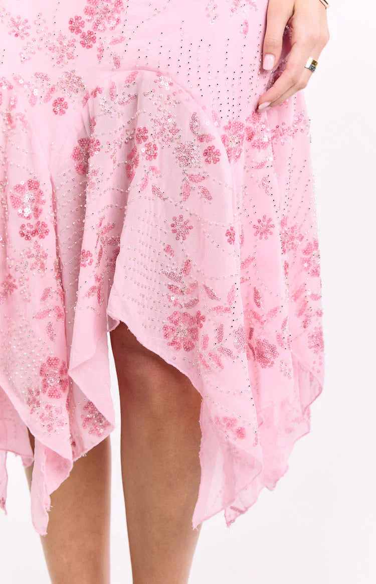 Another World Pink Sequin Midi Dress 11