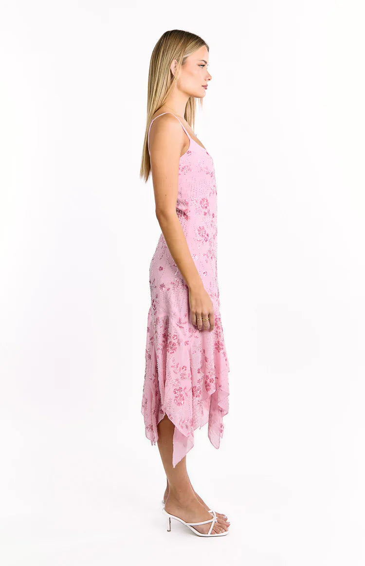 Another World Pink Sequin Midi Dress 8