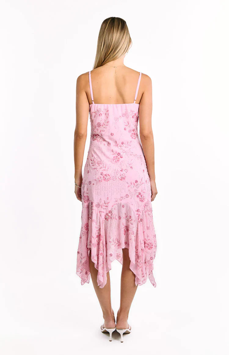 Another World Pink Sequin Midi Dress 9