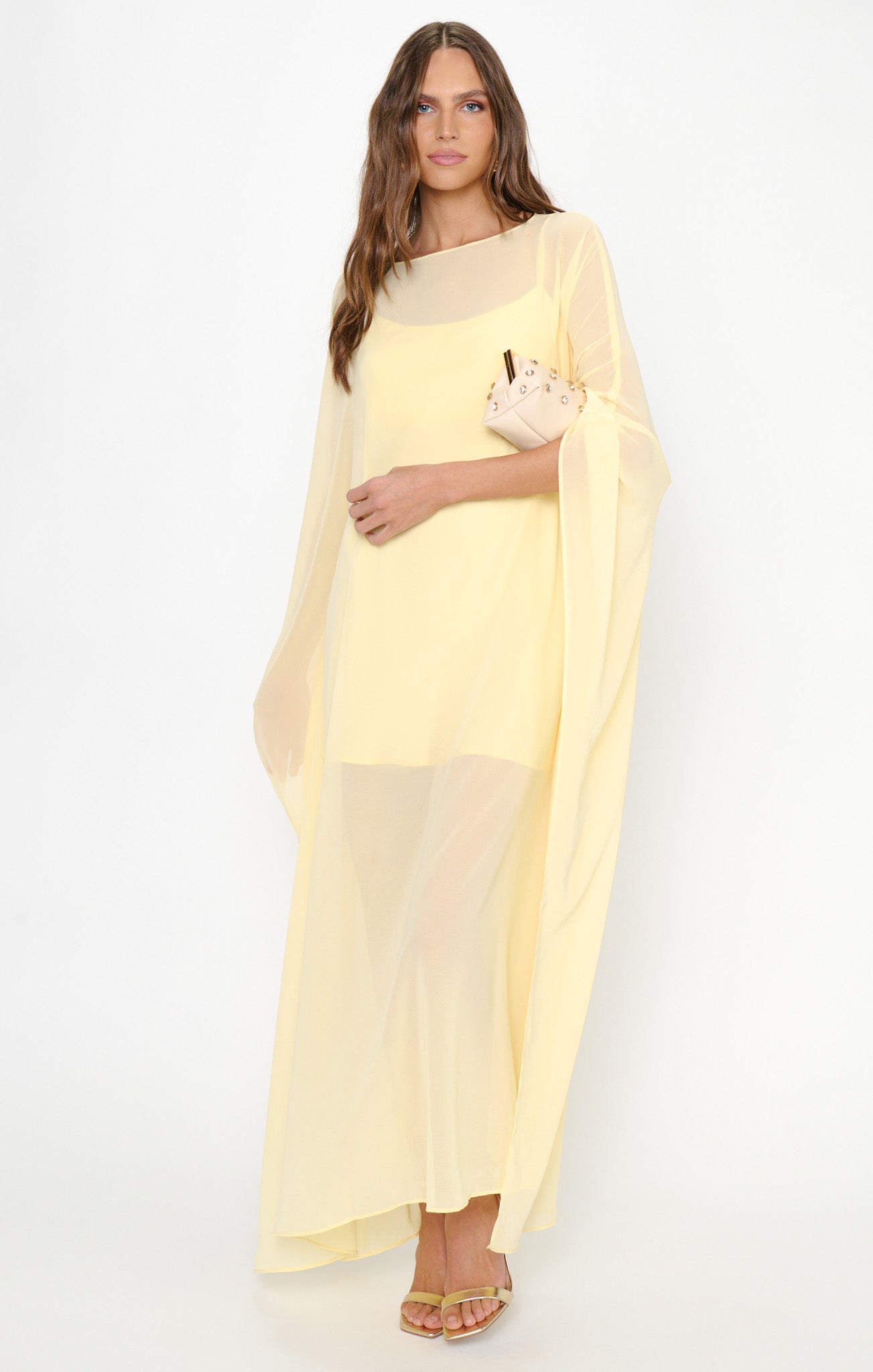 Olsen Maxi Dress ~ Pale Yellow Chiffon 2