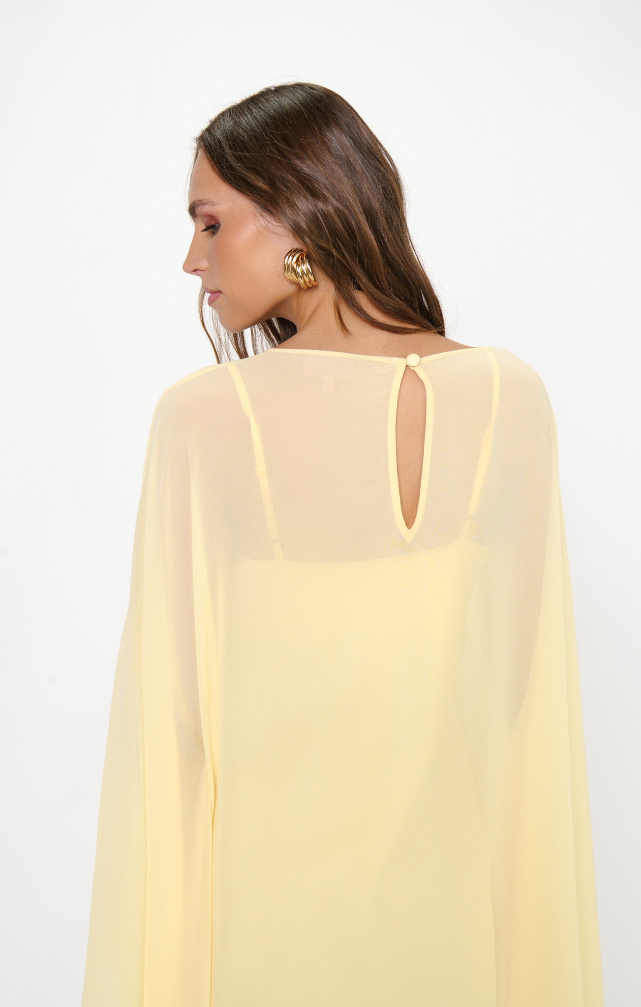 Olsen Maxi Dress ~ Pale Yellow Chiffon 5