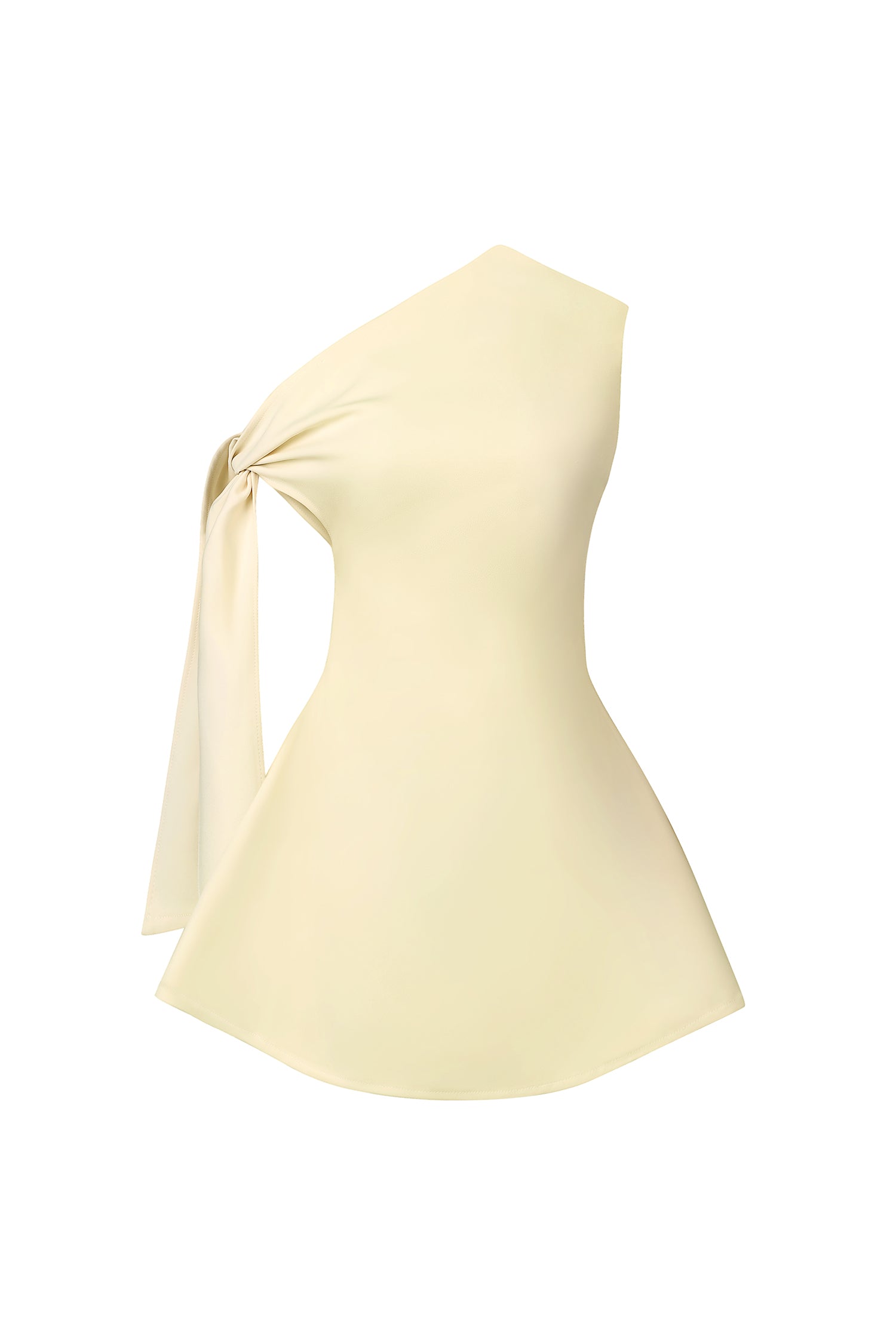 Retale One Shoulder Yellow Mini Dress