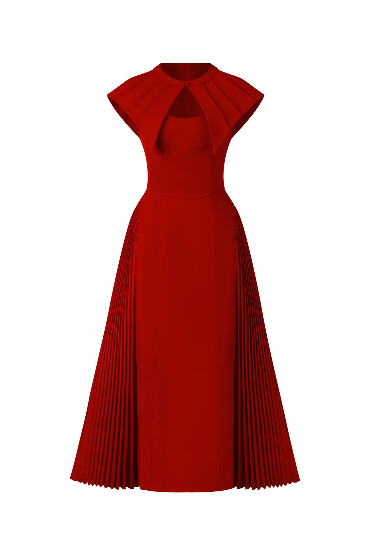 Verna Halter Folds Maxi Dress