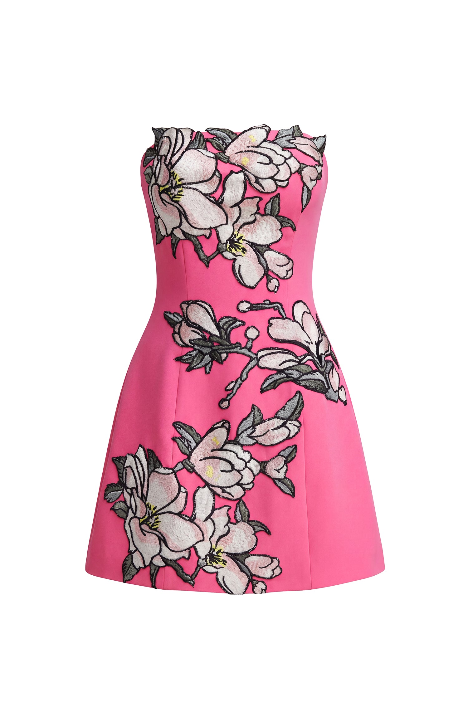 Zaria  Appliqu¨¦ Floral Bustier Mini Dress