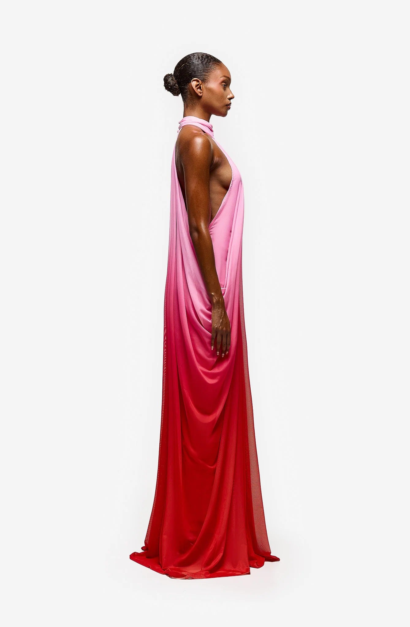 Draped Waterfall Maxi - Flamingo