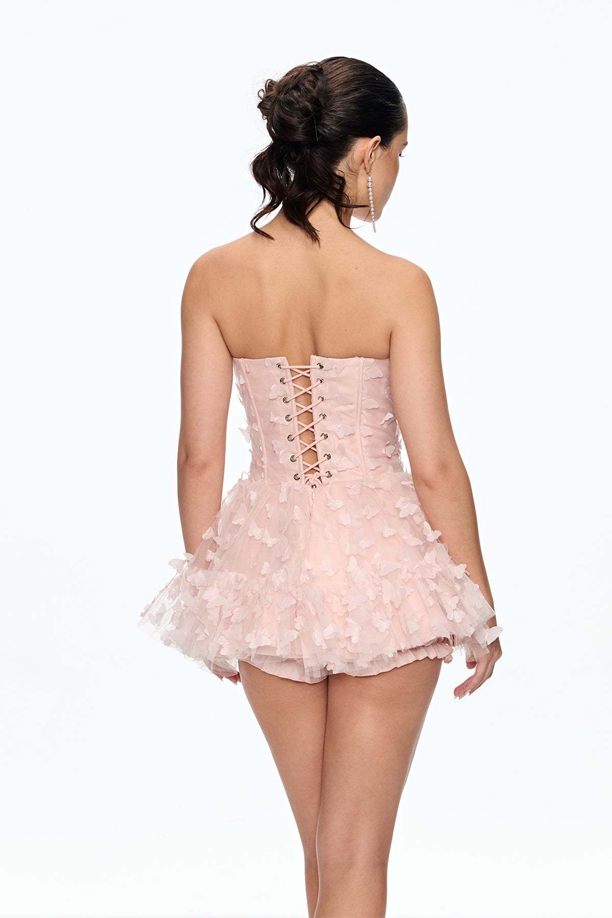 Cahaya Butterfly Corset Puffy Mini Dress