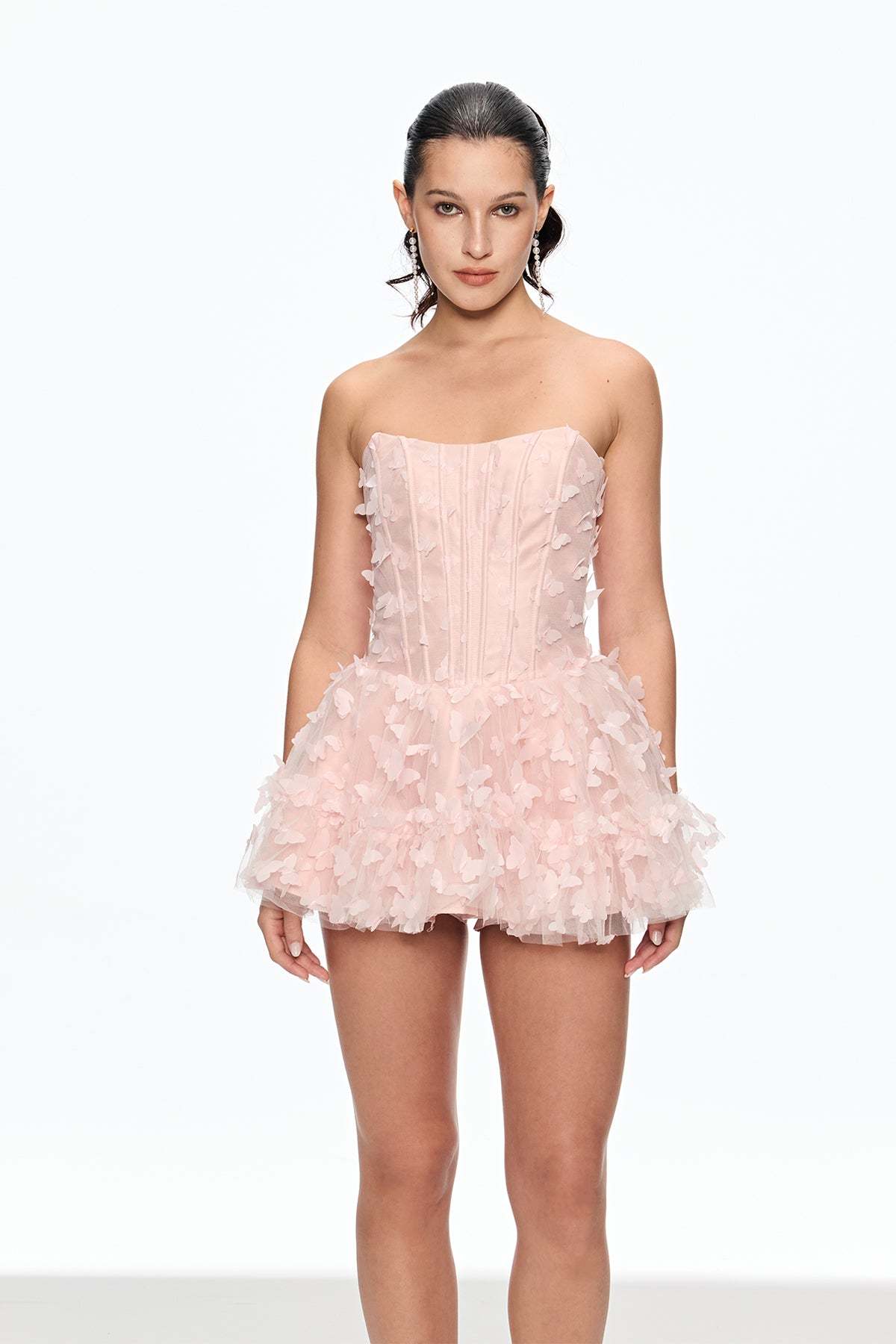 Cahaya Butterfly Corset Puffy Mini Dress