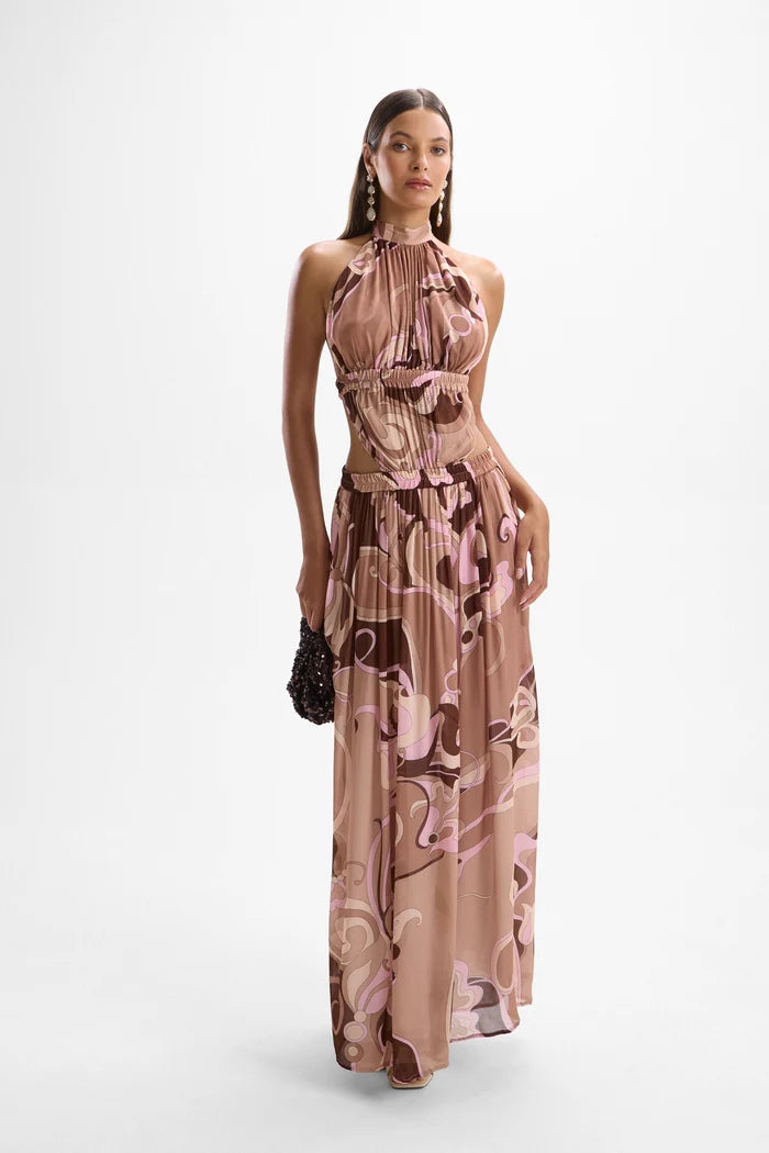 Rosette Dress - Deco Mocha