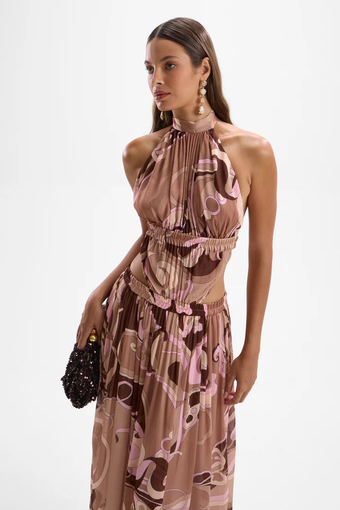 Rosette Dress - Deco Mocha