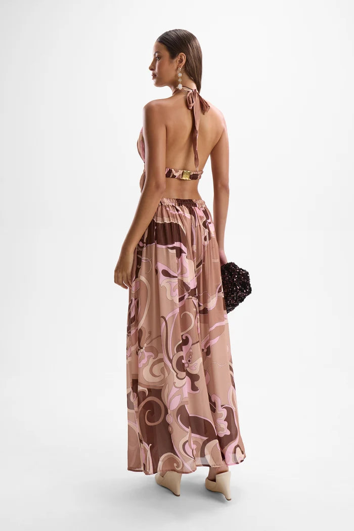 Rosette Dress - Deco Mocha