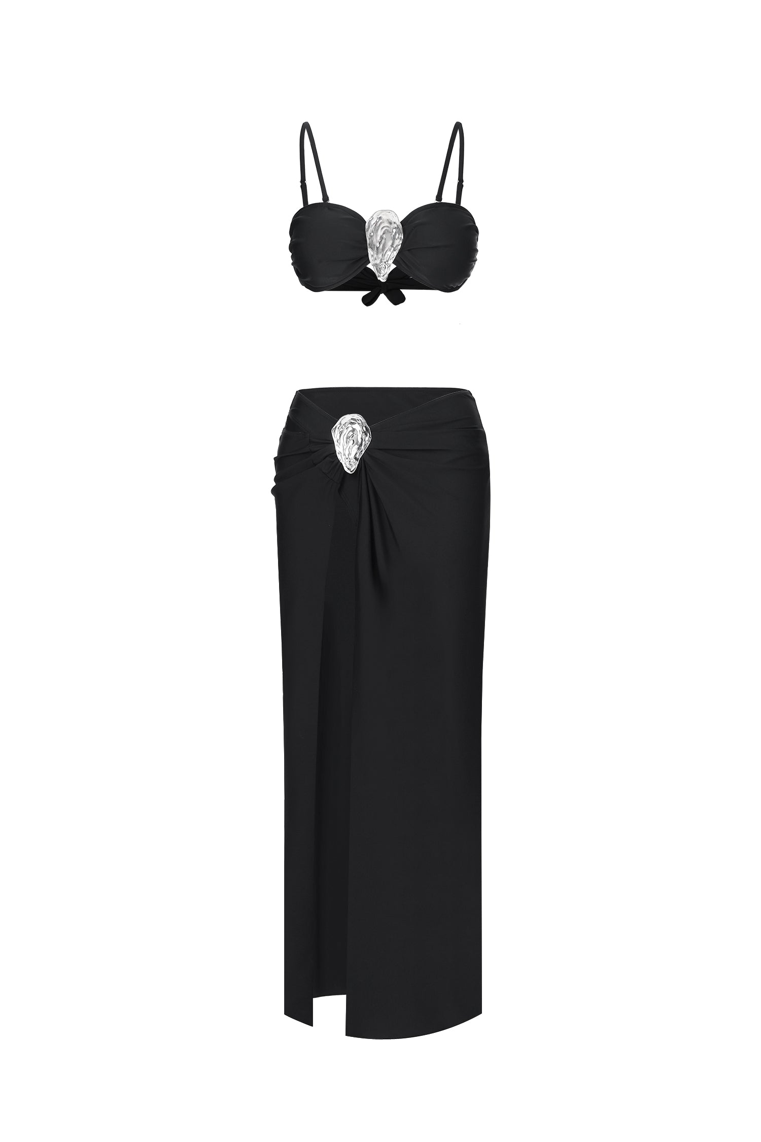 Jerlyn Sleeveless Slit Maxi Swimsuit	
