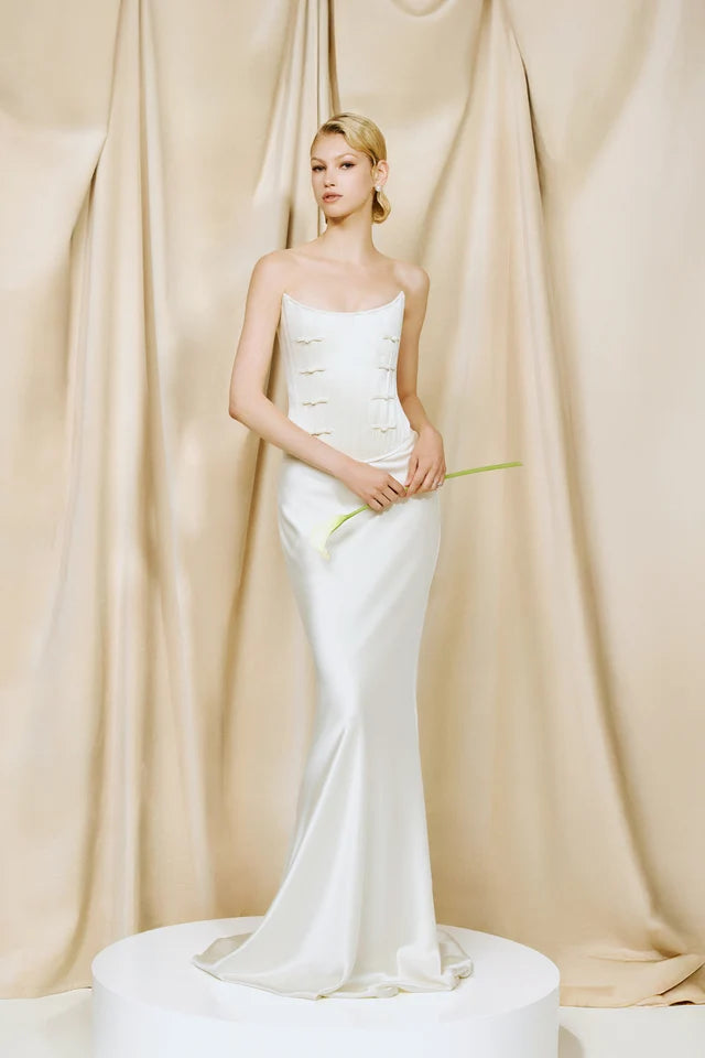 Della Satin Corset Top & Skirt