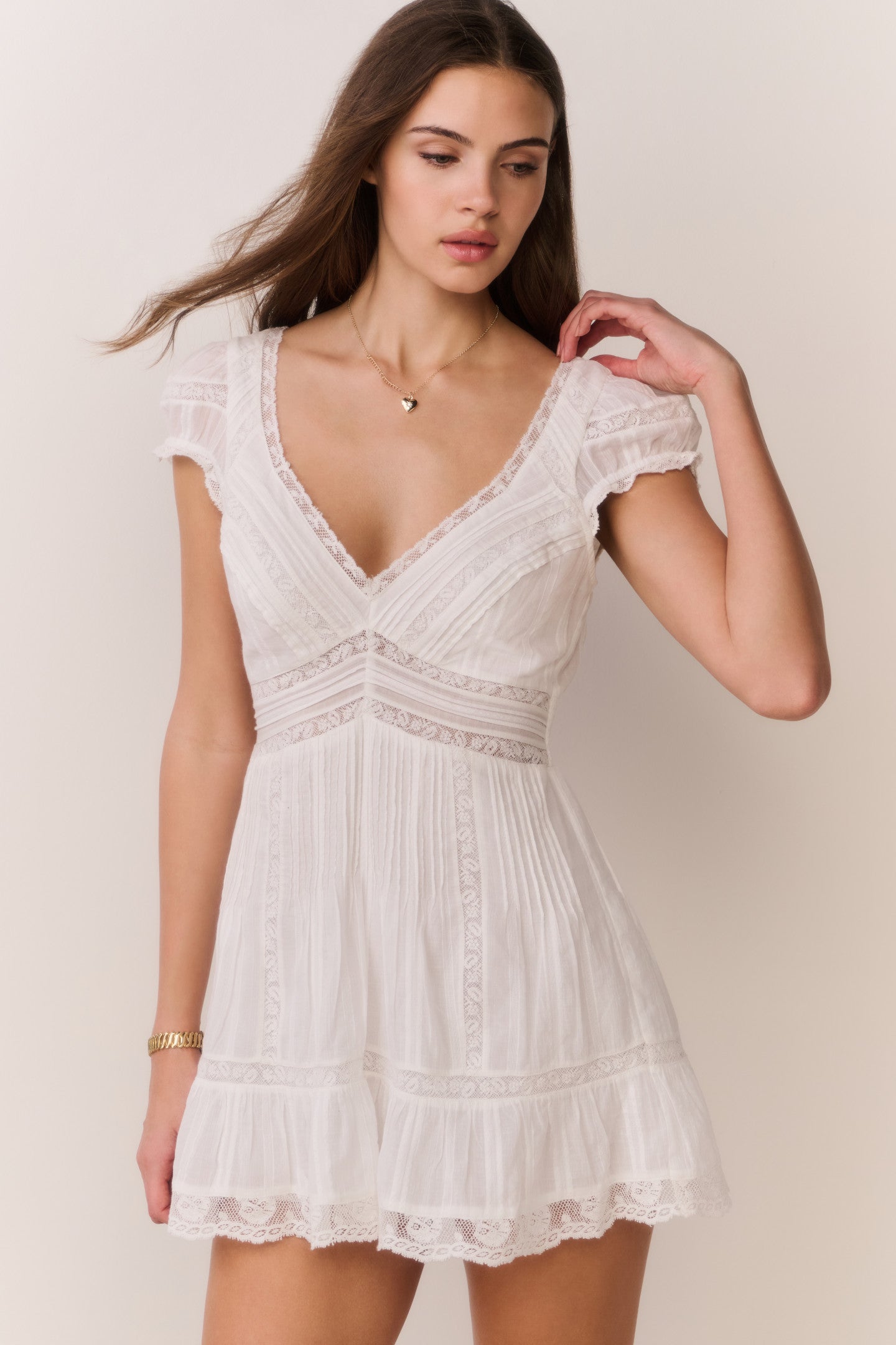 Edena Cotton Victorian Mini Dress 2
