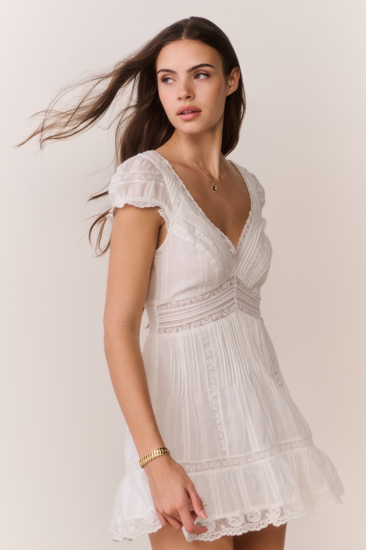 Edena Cotton Victorian Mini Dress 4