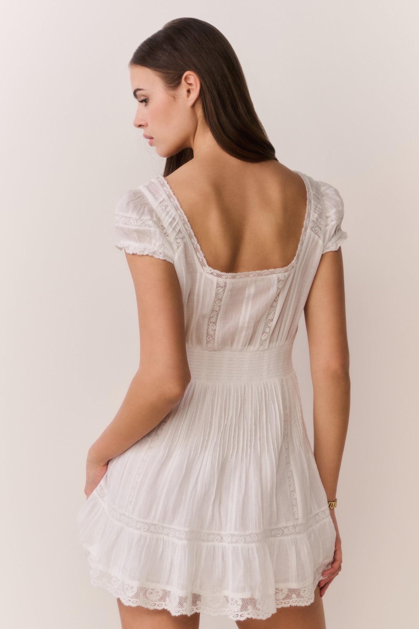 Edena Cotton Victorian Mini Dress 5