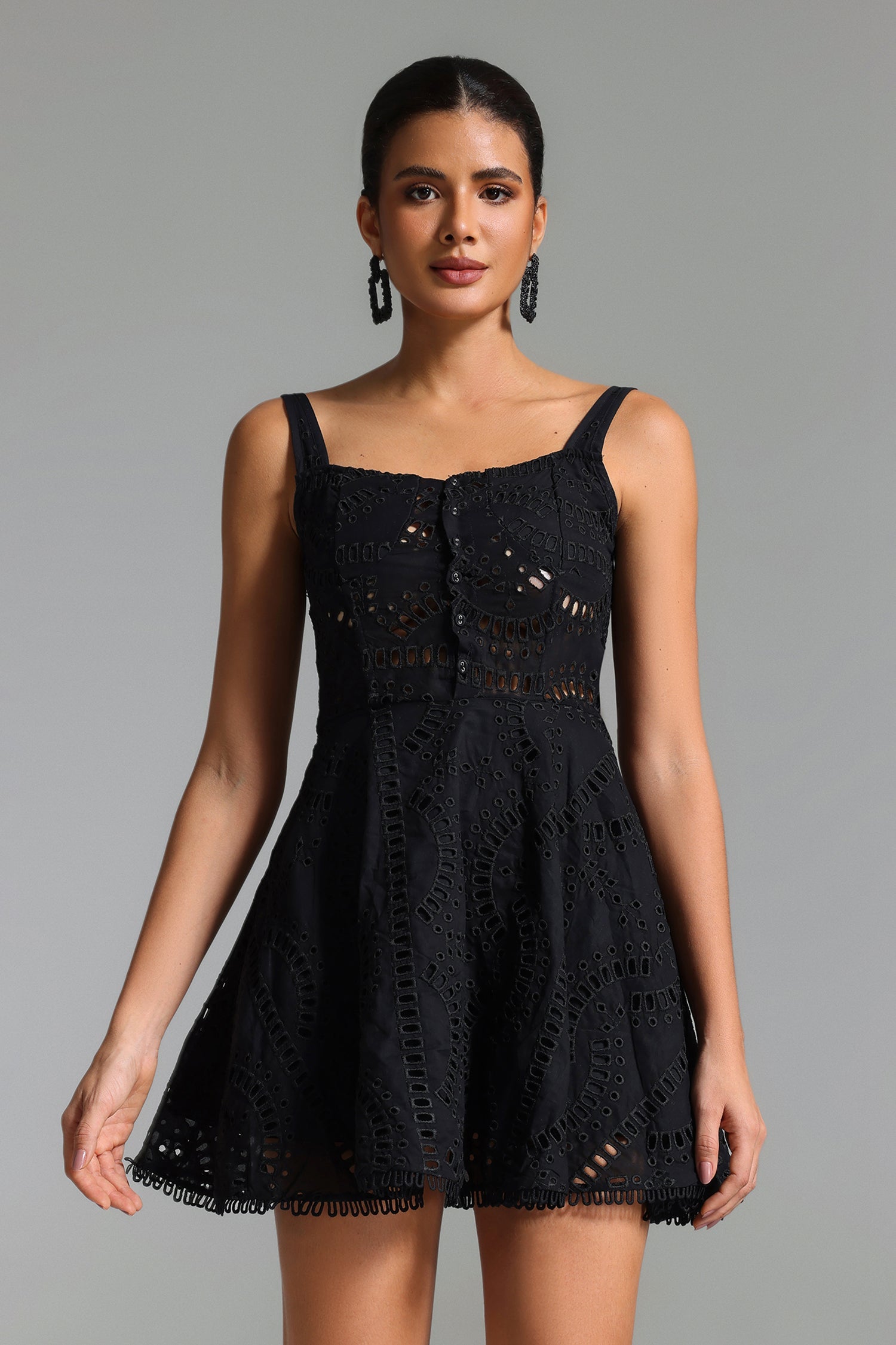 Ikara Halter Lace Mini Dres