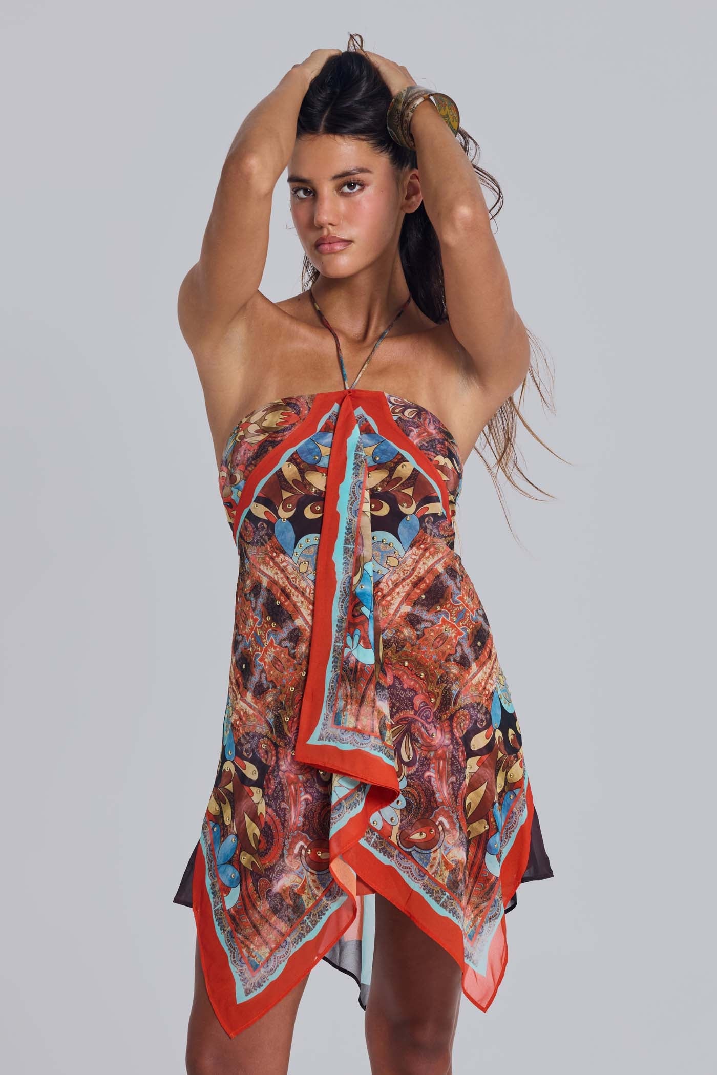 Ixia Chiffon Bandana Scarf Dress 4