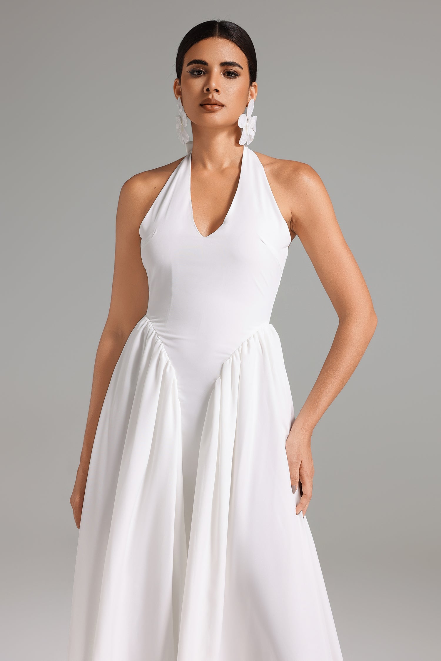 Junya Halter Neck Maxi Dress