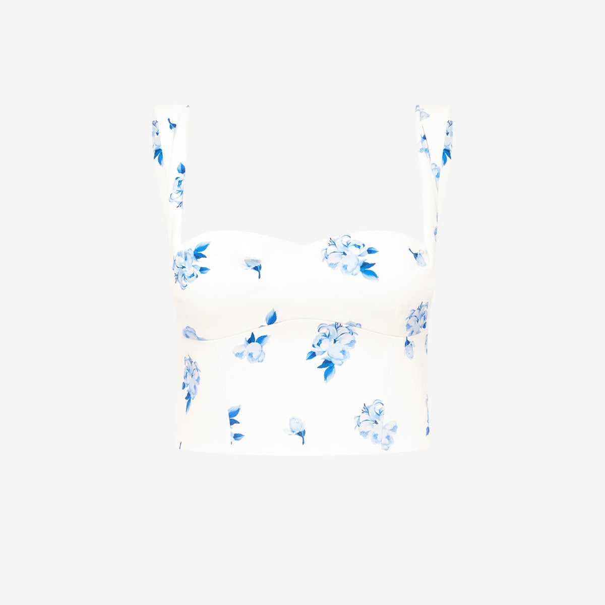 Lexi Top - Ditsy Floral Print in Snow 1