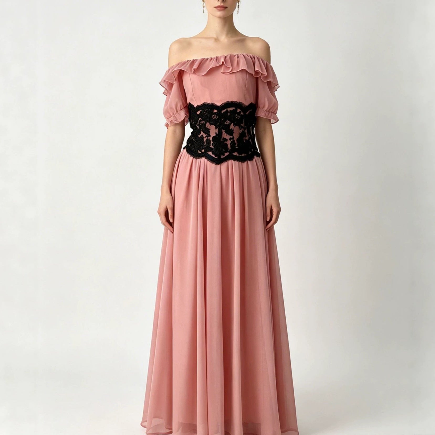 Seren Off Shoulder Lace Maxi Dress