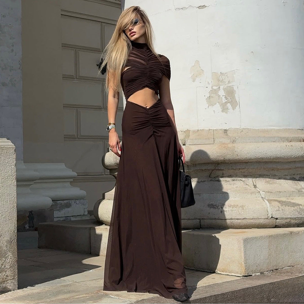 Large skirt mesh dress