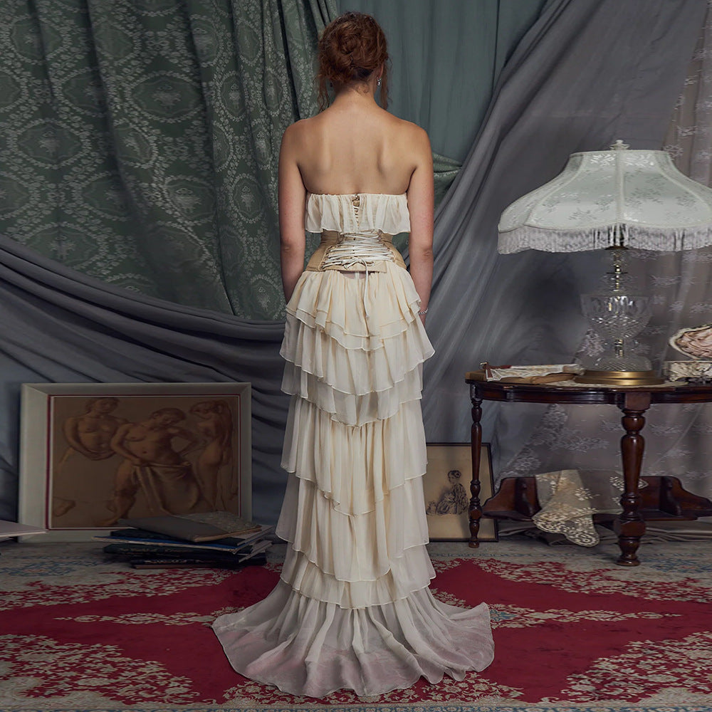 New strapless evening dress