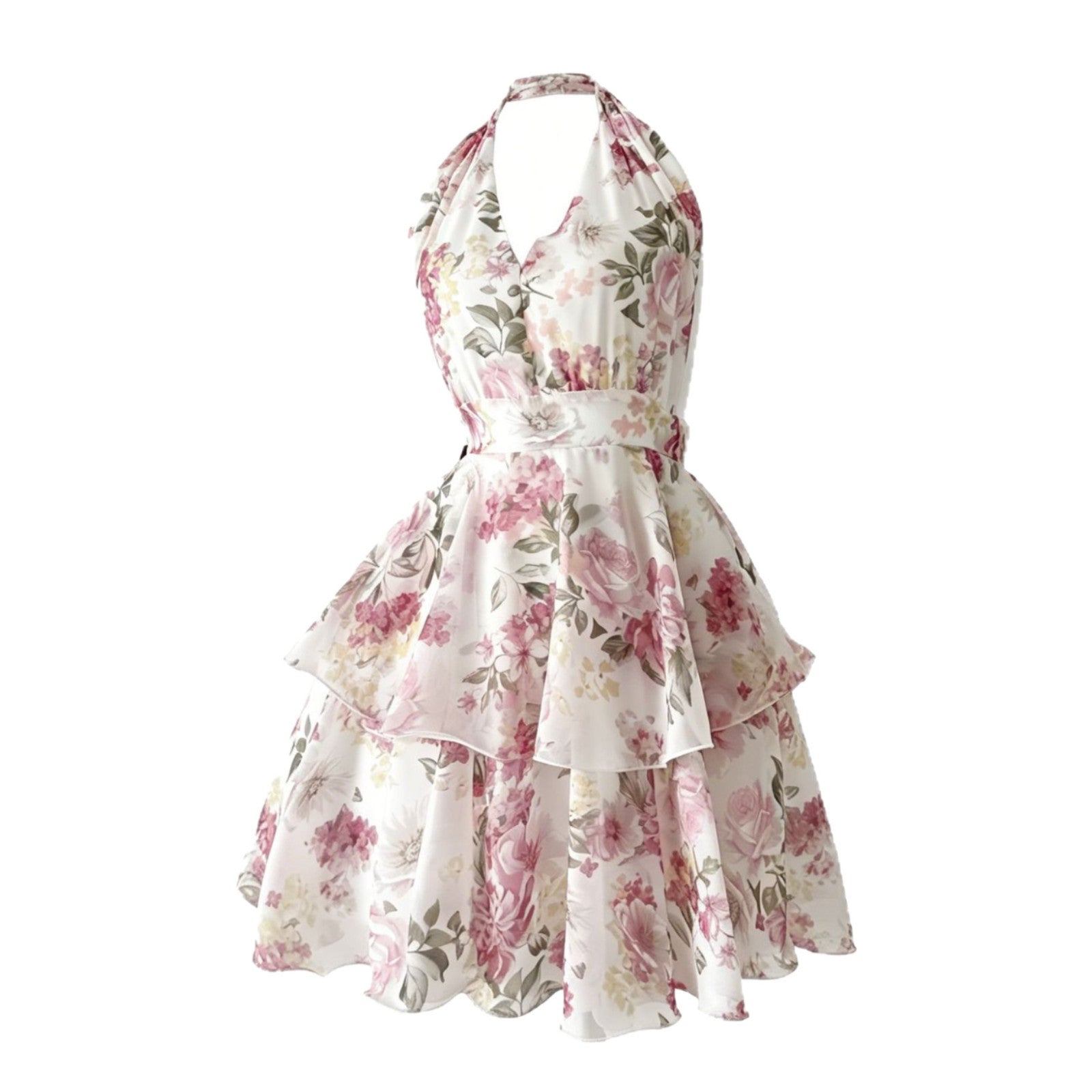 Elowen Floral Halter Mini Dress