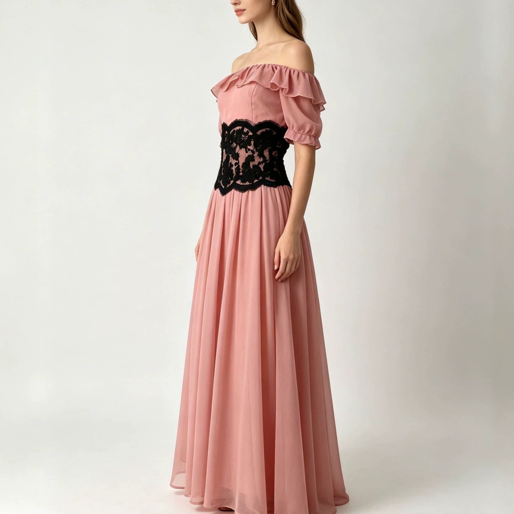 Seren Off Shoulder Lace Maxi Dress