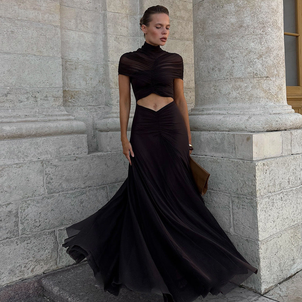 Large skirt mesh dress