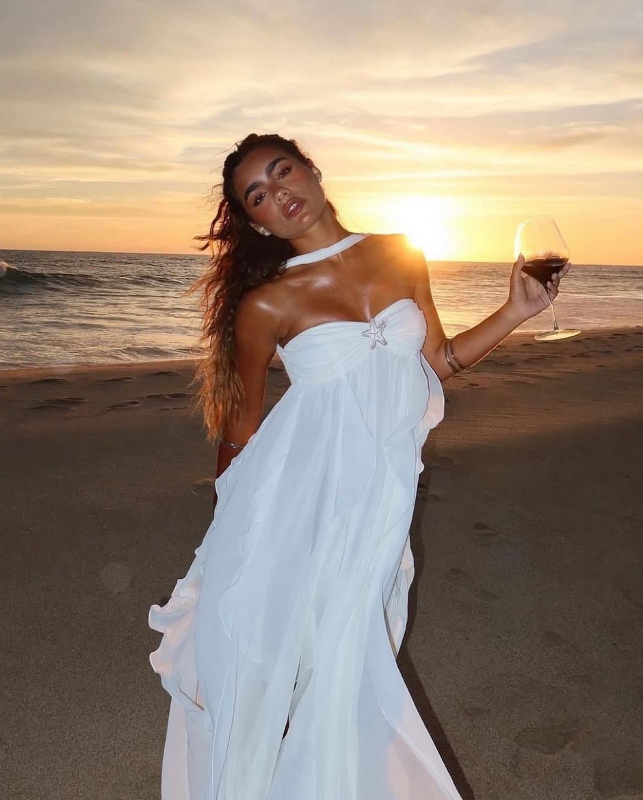 Sexy backless halter dress