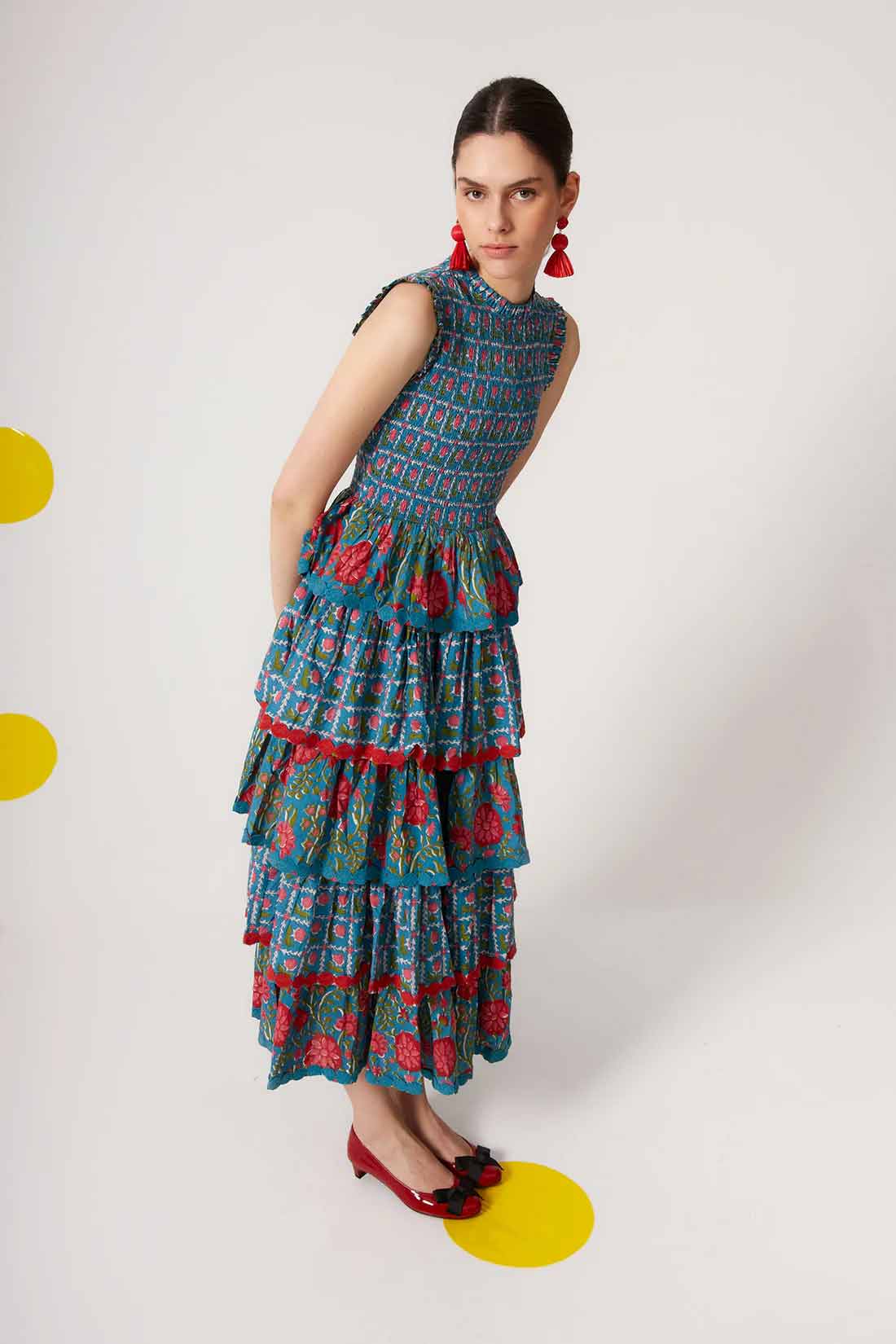COOSY ORLANE DRESS BLUE - Rococo Boutique Ireland