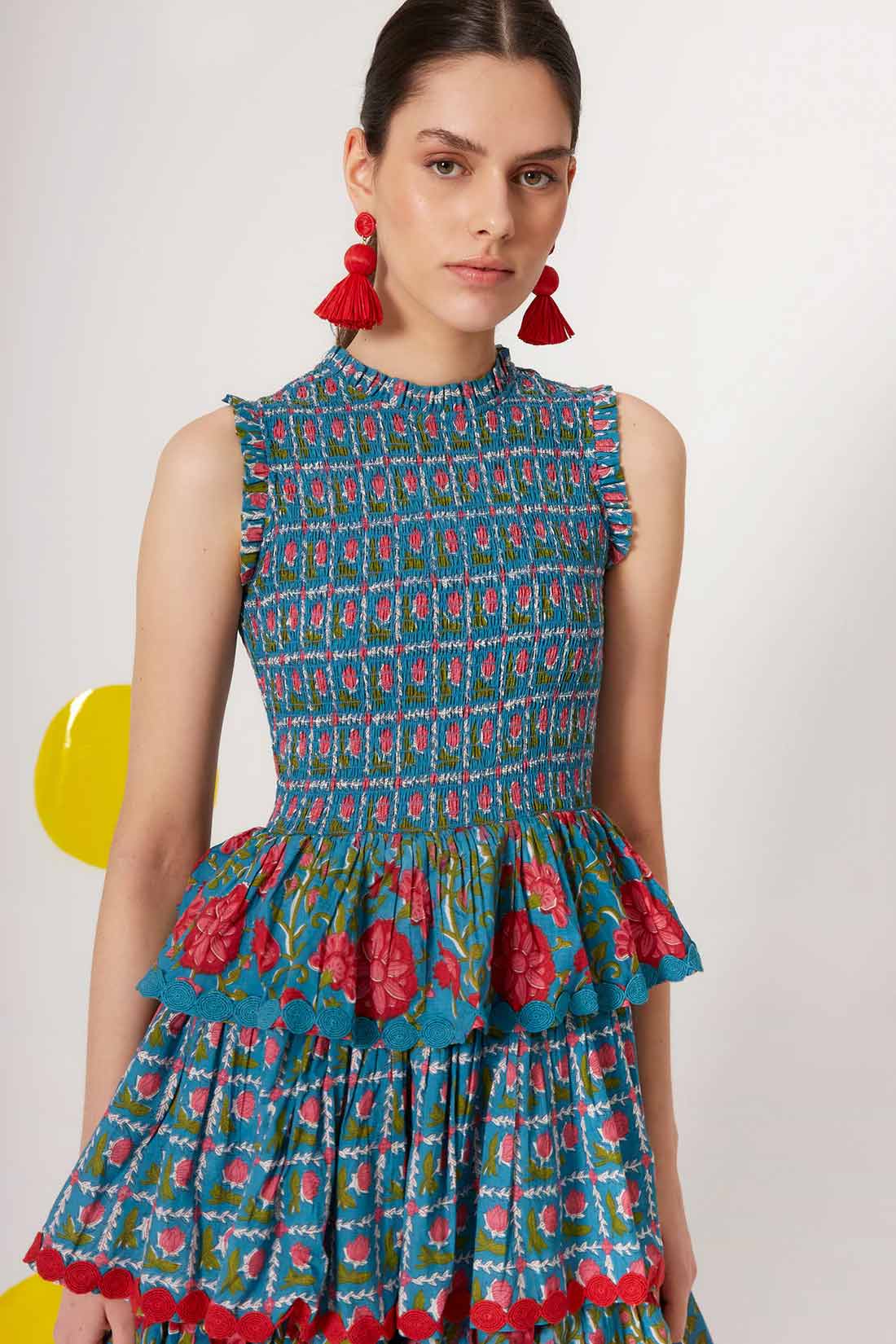 COOSY ORLANE DRESS BLUE - Rococo Boutique Ireland