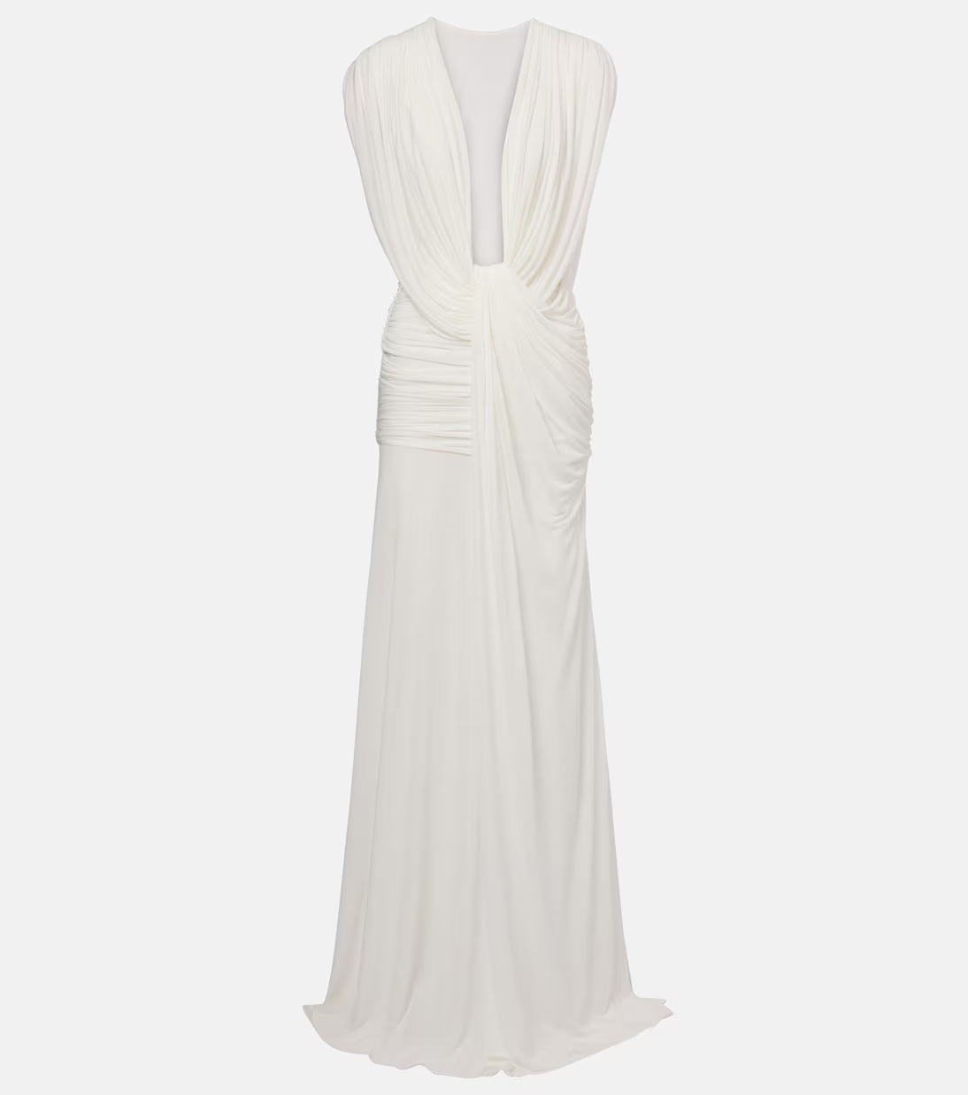 Ripple draped gown