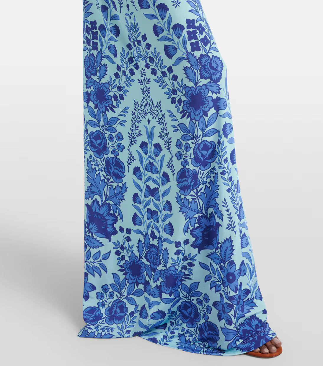 Printed halterneck maxi dress