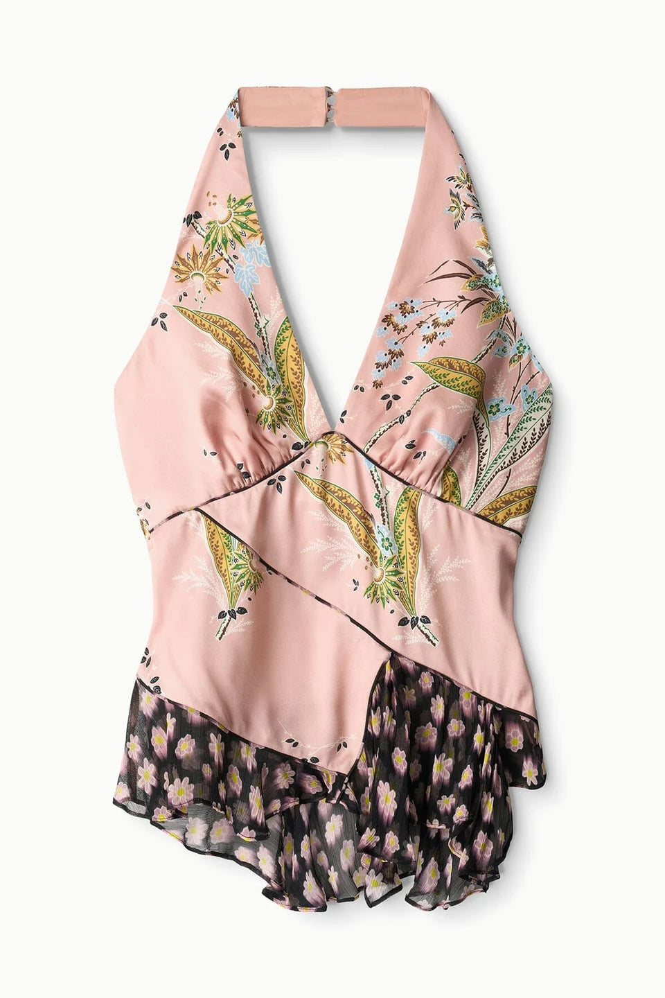 STAUD MAEVA SILK TOP TAPESTRY ROSE MULTI