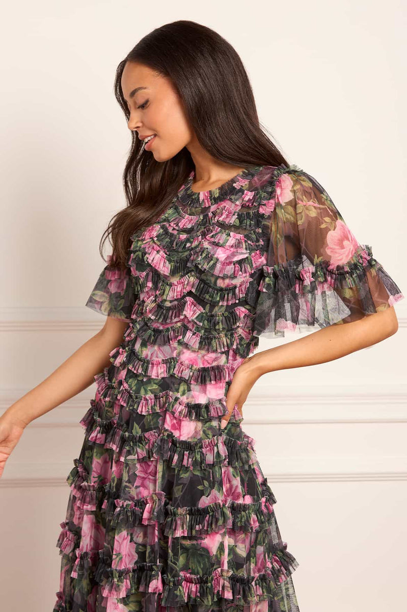 Rose Vine Round Neck Gown 3