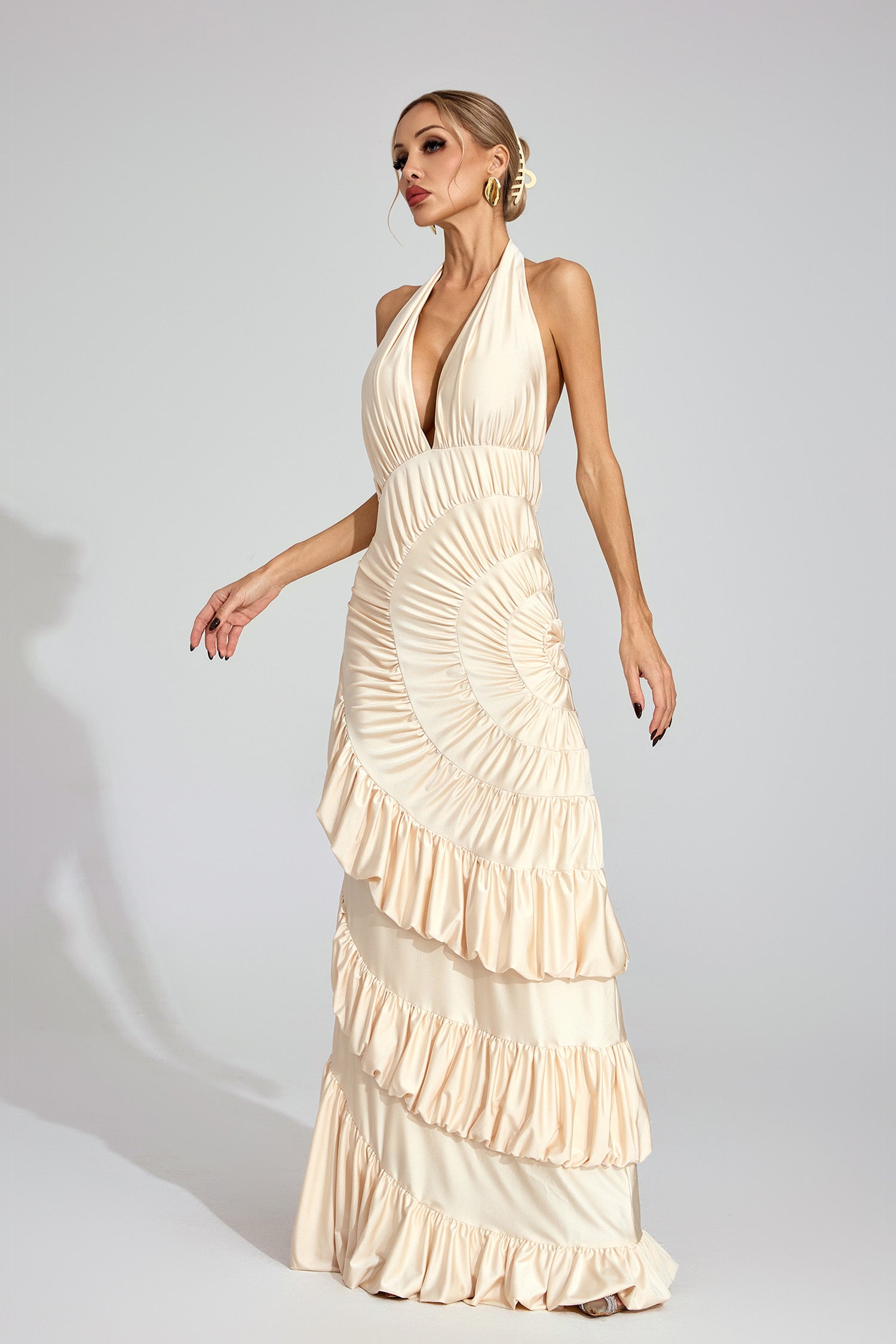 Romilly Apricot Mermaid Maxi Dress